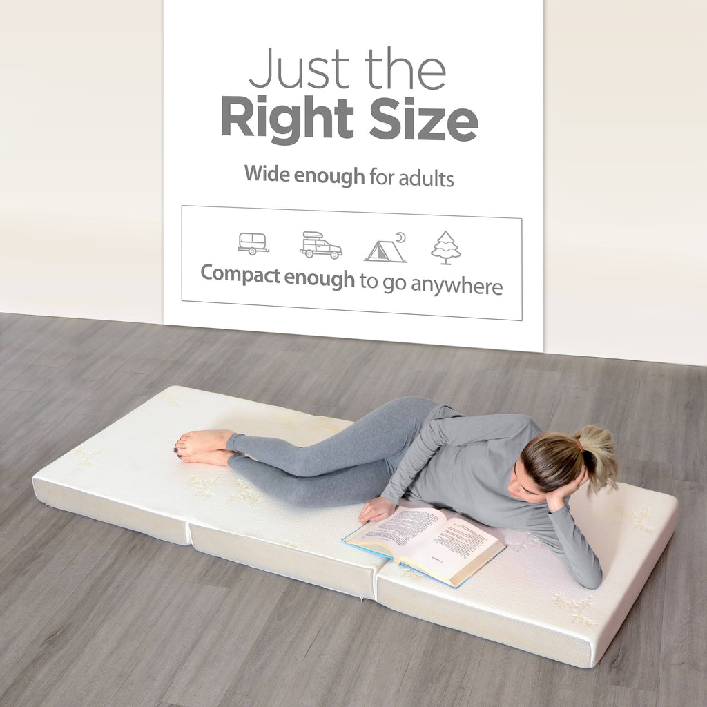 Tri Folding Mattress with Ultra Soft Removable Cover and Non-Slip Bottom N544966