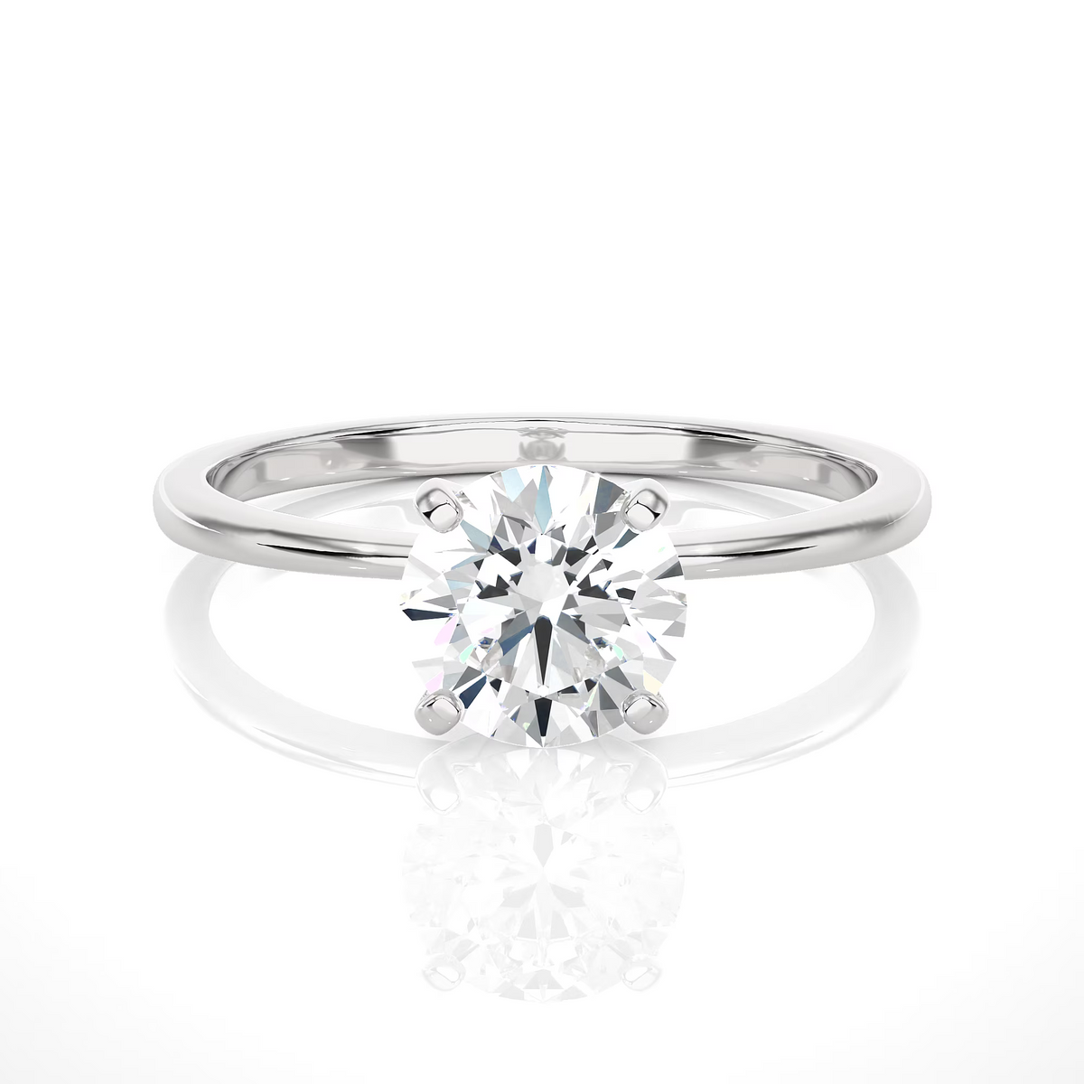 14k White Gold Lab Grown Diamond Solitaire Engagement Ring U71586