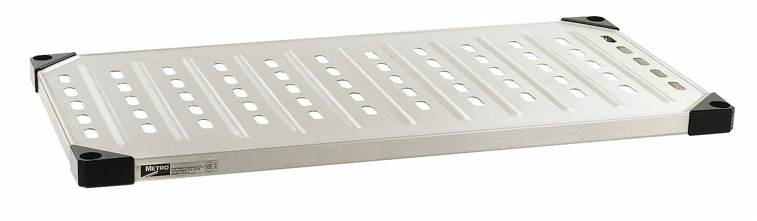 Silver Louvered Shelf X556886
