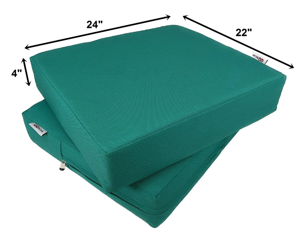 Patio Chair Cushion Pad Cover 24"X22"X4" Peacock W344