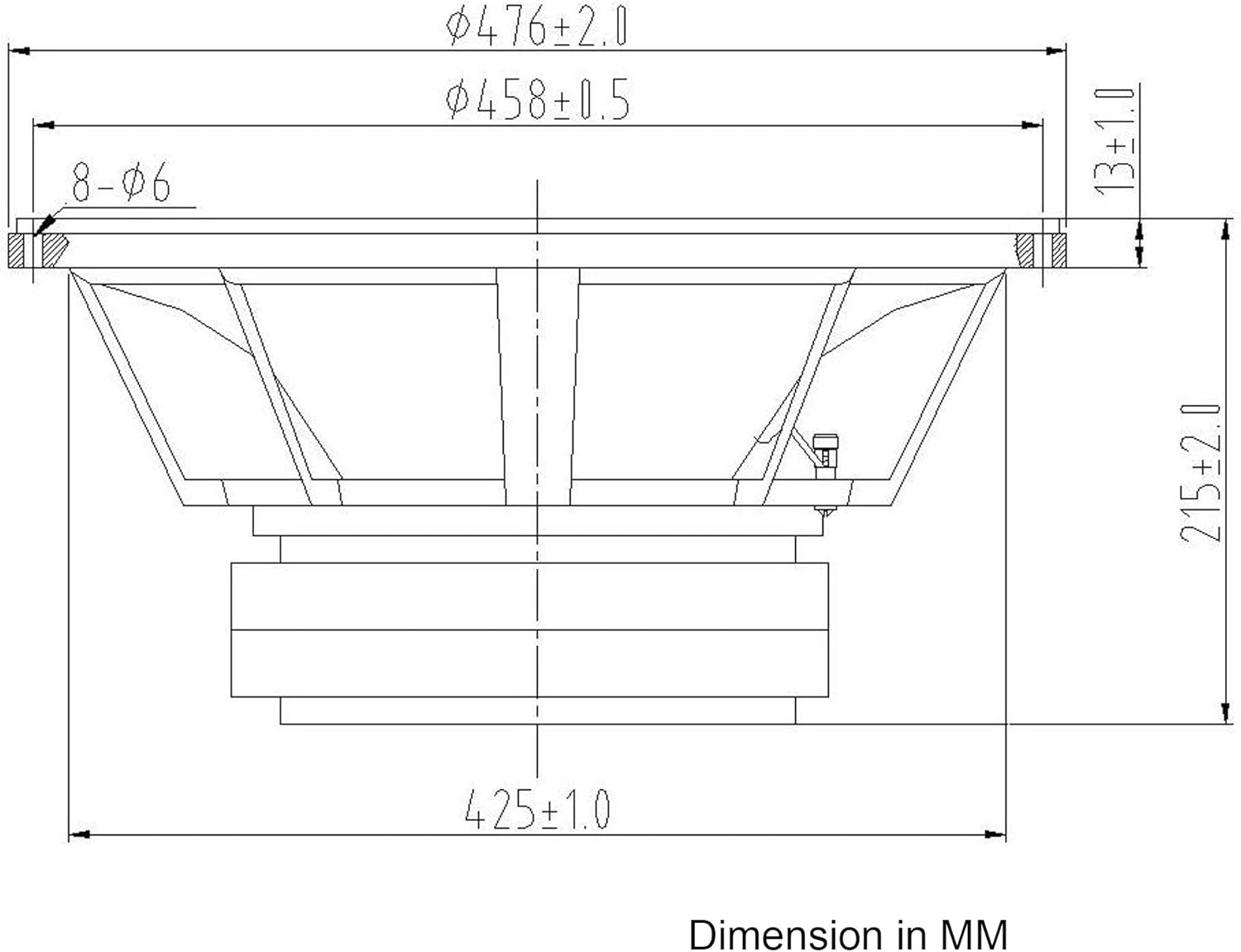 18” 800W Cast Aluminum Frame Woofer H90587