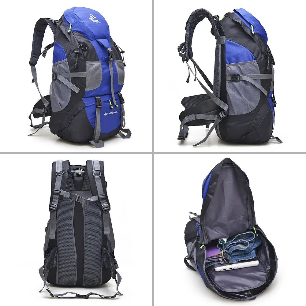 50L Water-resistant Hiking Backpack Daypack H148594