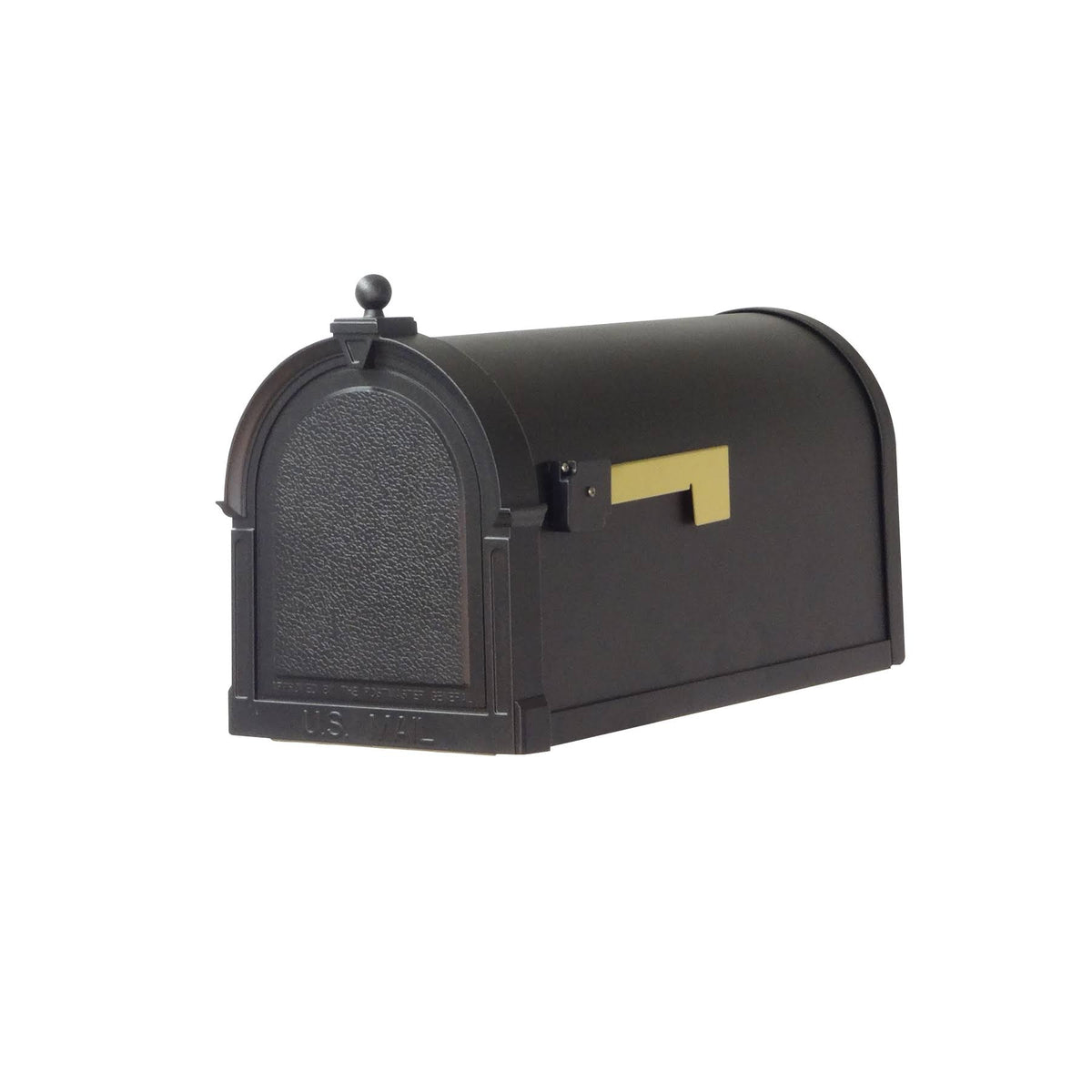 Black Curbside Mailbox with Locking Insert and Mailbox Post O3481