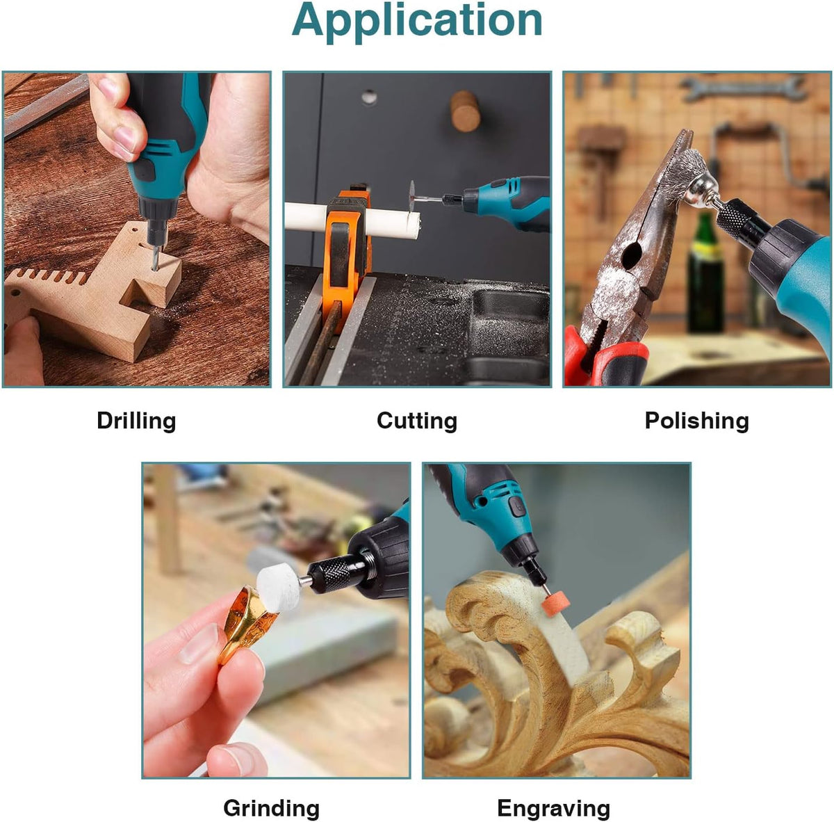 Cordless Rotary Tool 93 Accessories Variable Speed Electric Drill Set 12-Volt Multi-Purpose Power Rotary Tool Kit Pack of 2 I279821