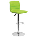 Green Vinyl Height Adjustable Bar Stool U92045