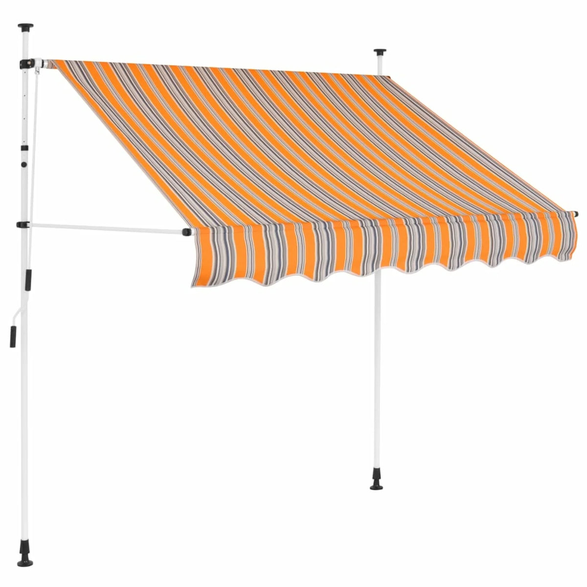 Yellow and Blue Stripes Manual Retractable Awning V420