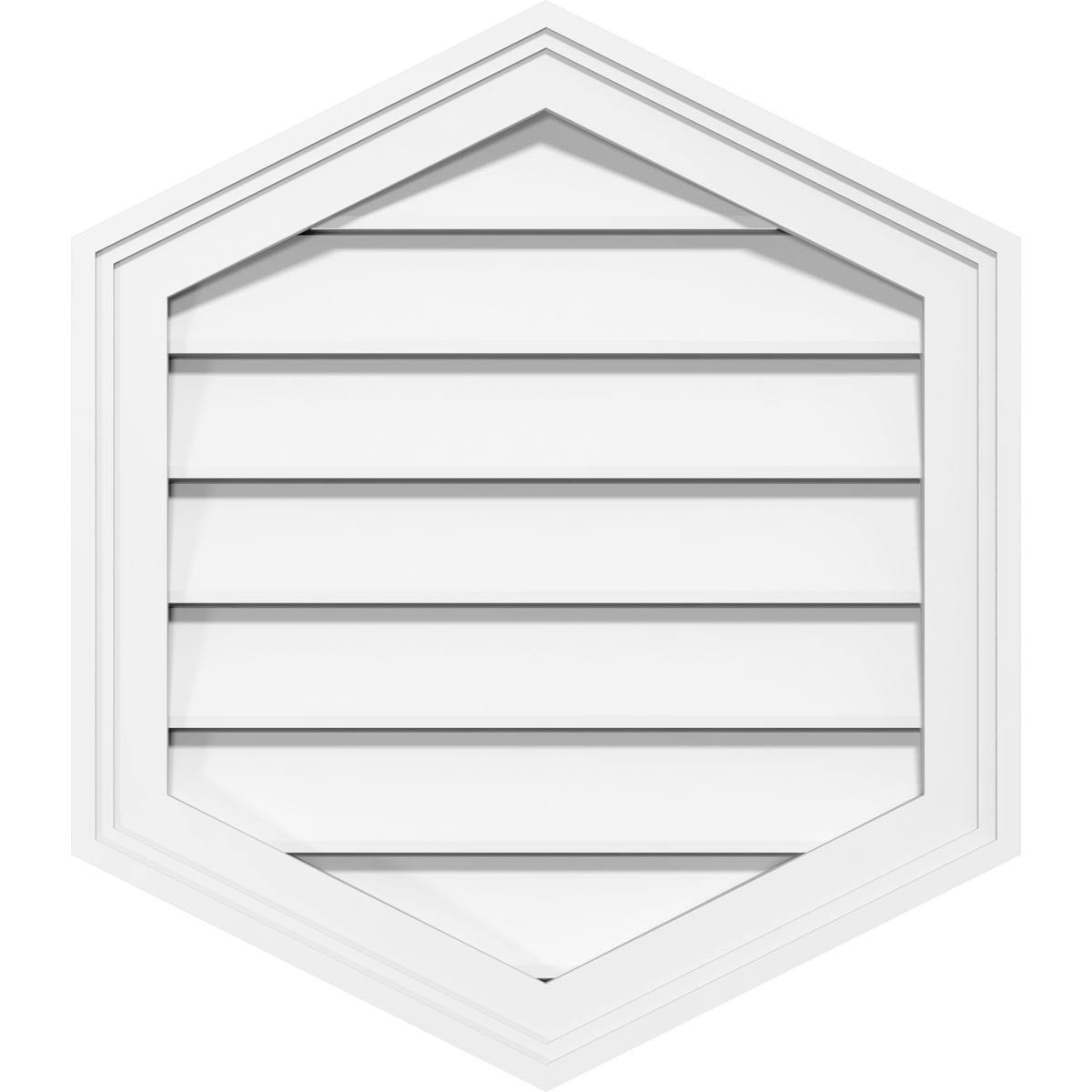 20x22W x 26x22H Vertical Peaked Surface Mount PVC Gable Vent G701