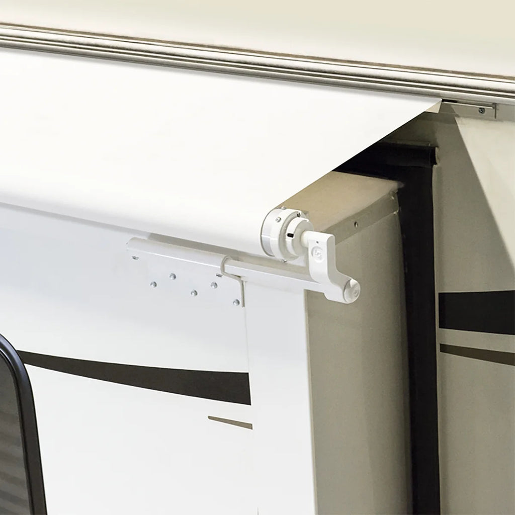 White Slider Awning with White Weatherguard X75256
