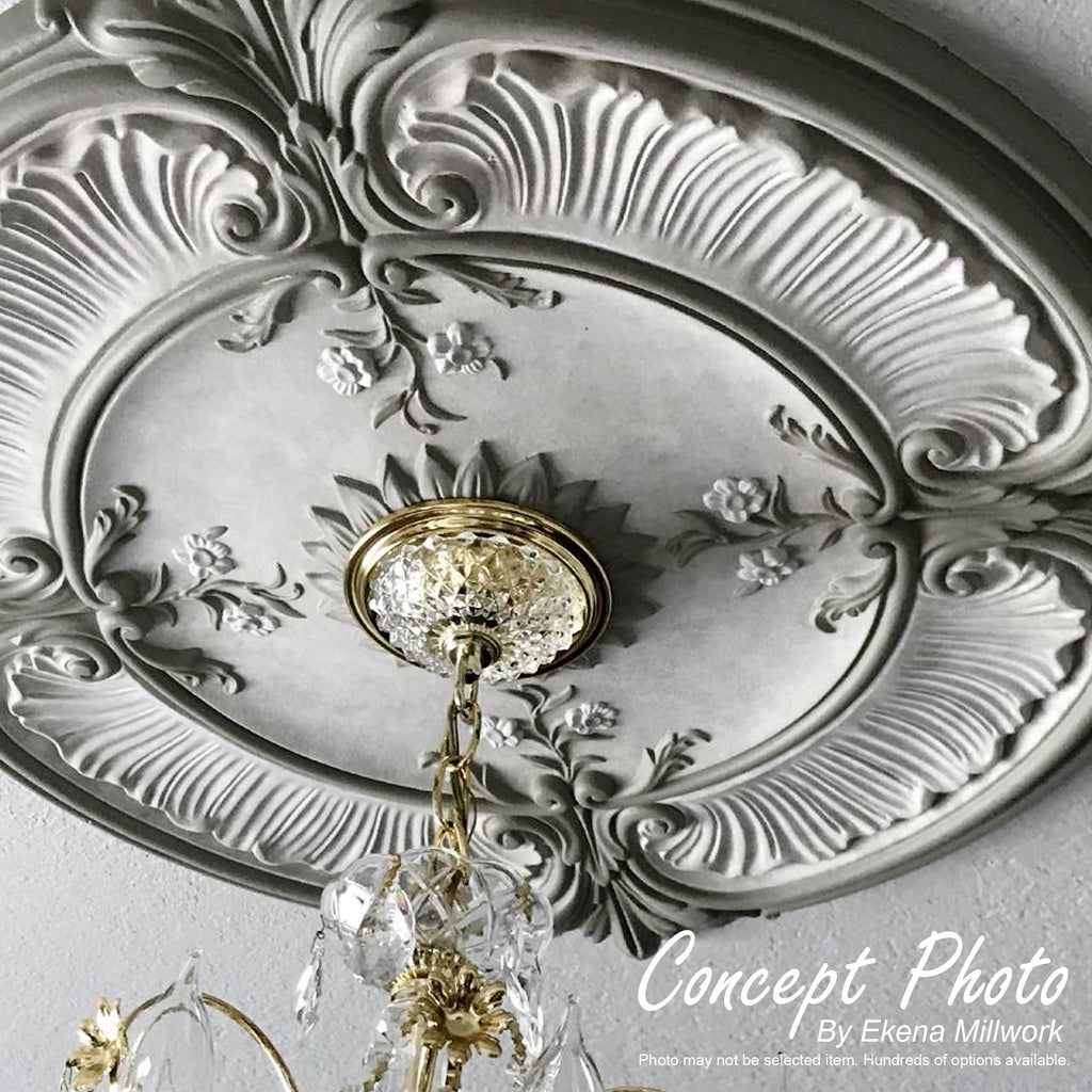 38 3/8x22OD x 2 7/8x22P Ceiling Medallion (Ultra Pure White) D605