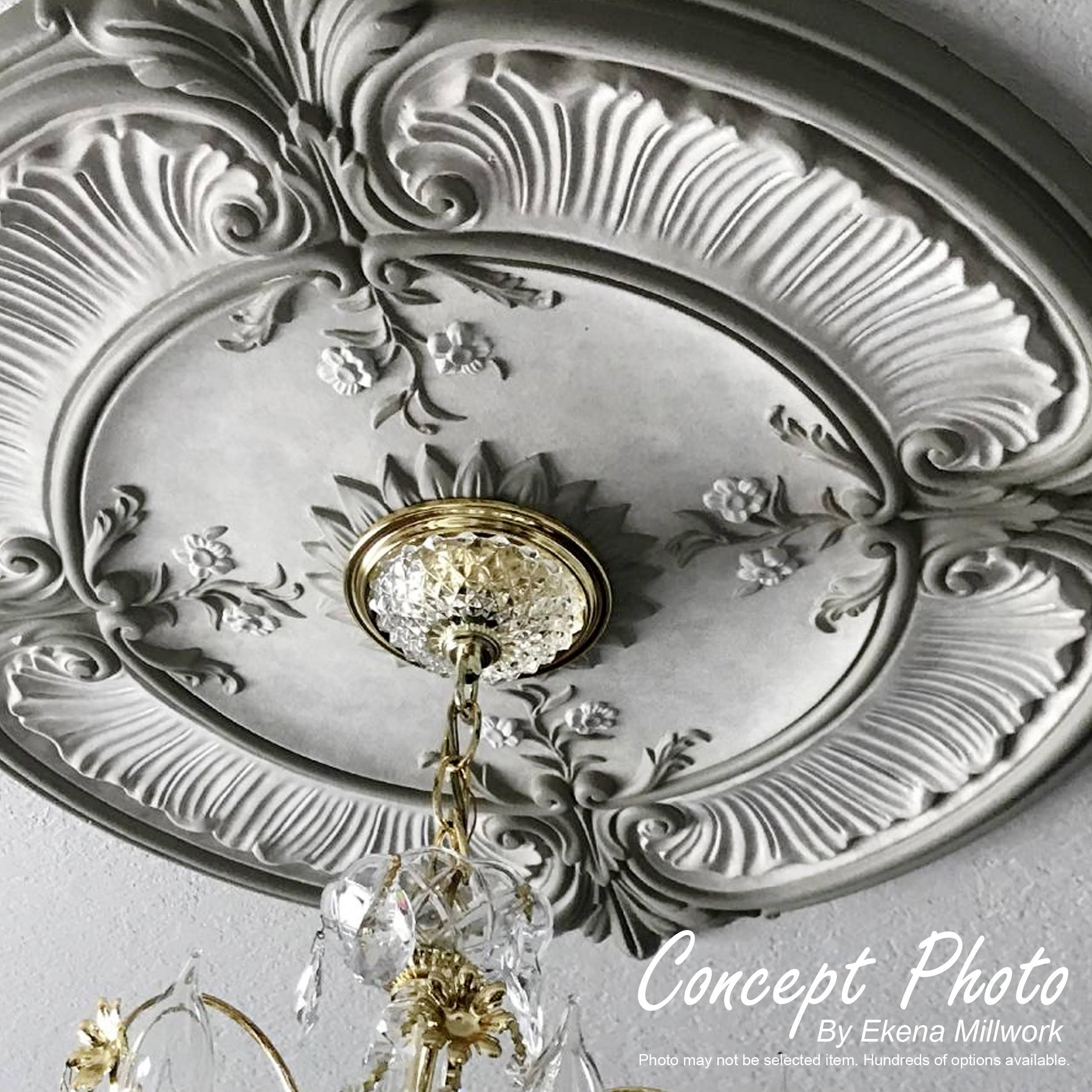 38 3/8x22OD x 2 7/8x22P Ceiling Medallion (Ultra Pure White) D605