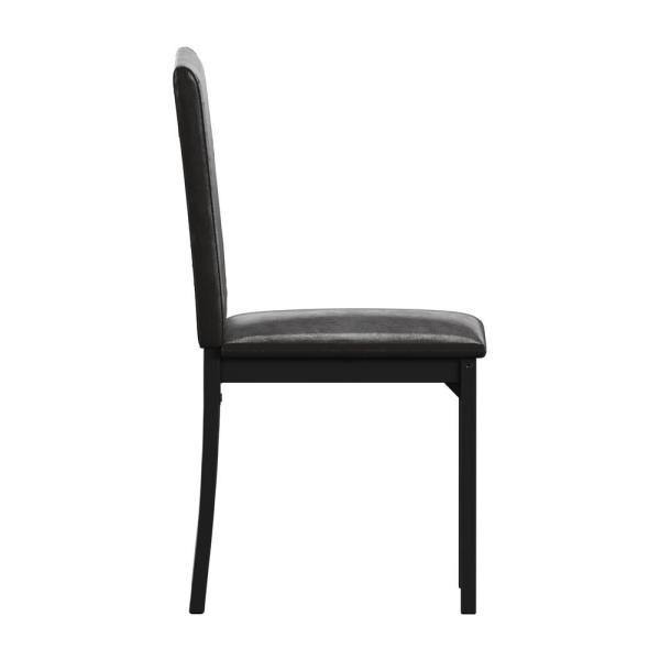 Black Dark Brown PU Side Chair (Set of 2) E9899