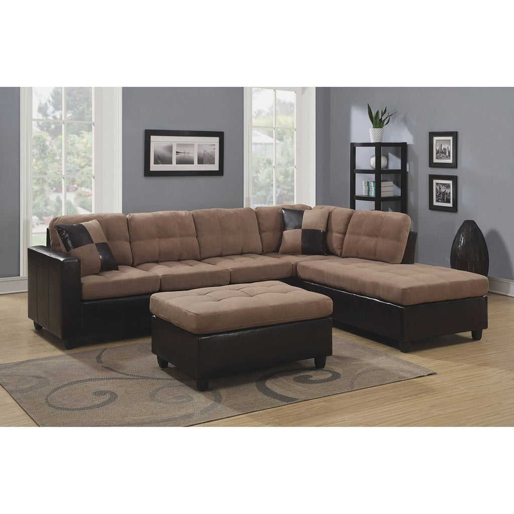 Tan Microfiber Ottoman P952602