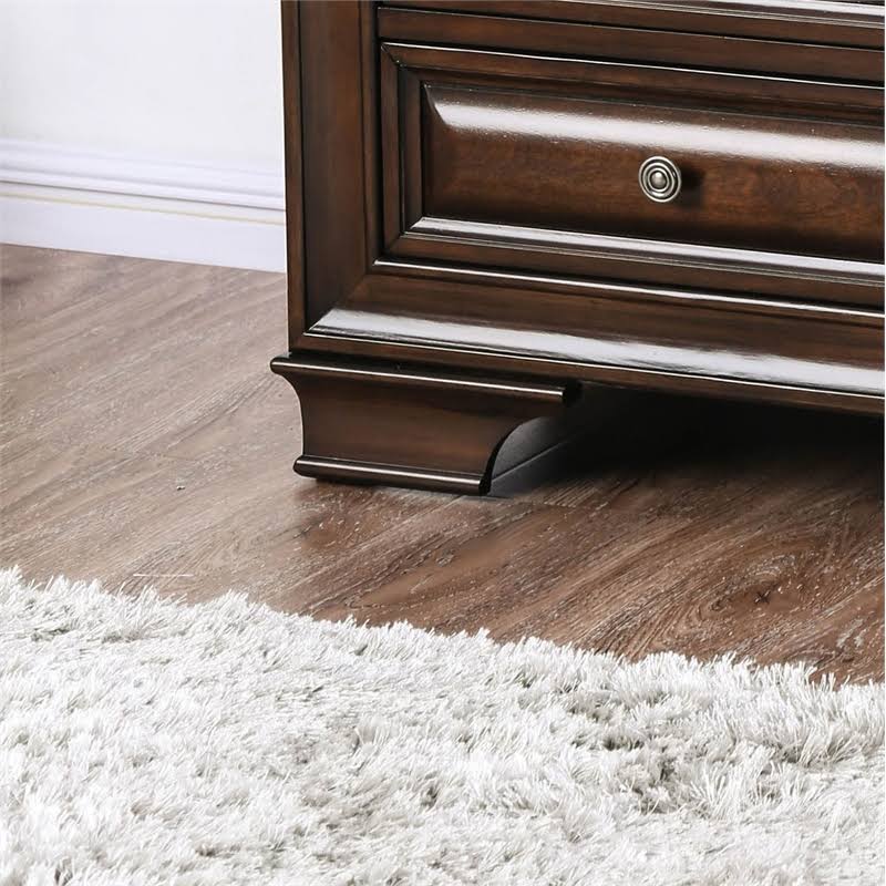 6 Drawer Media Chest in Brown Cherry K2891