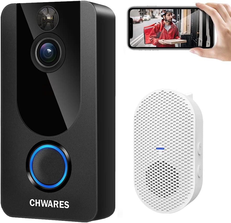 1080p HD Wireless Video Doorbell Camera with Chime F795203