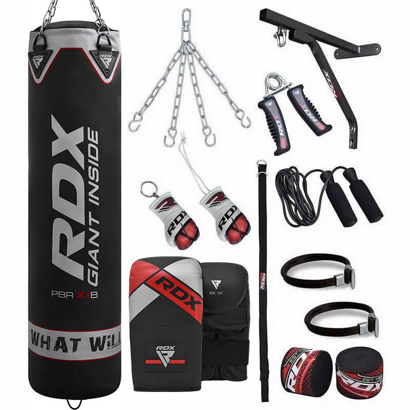 Black 17-in-1 Punch Bag & Mitts H7795