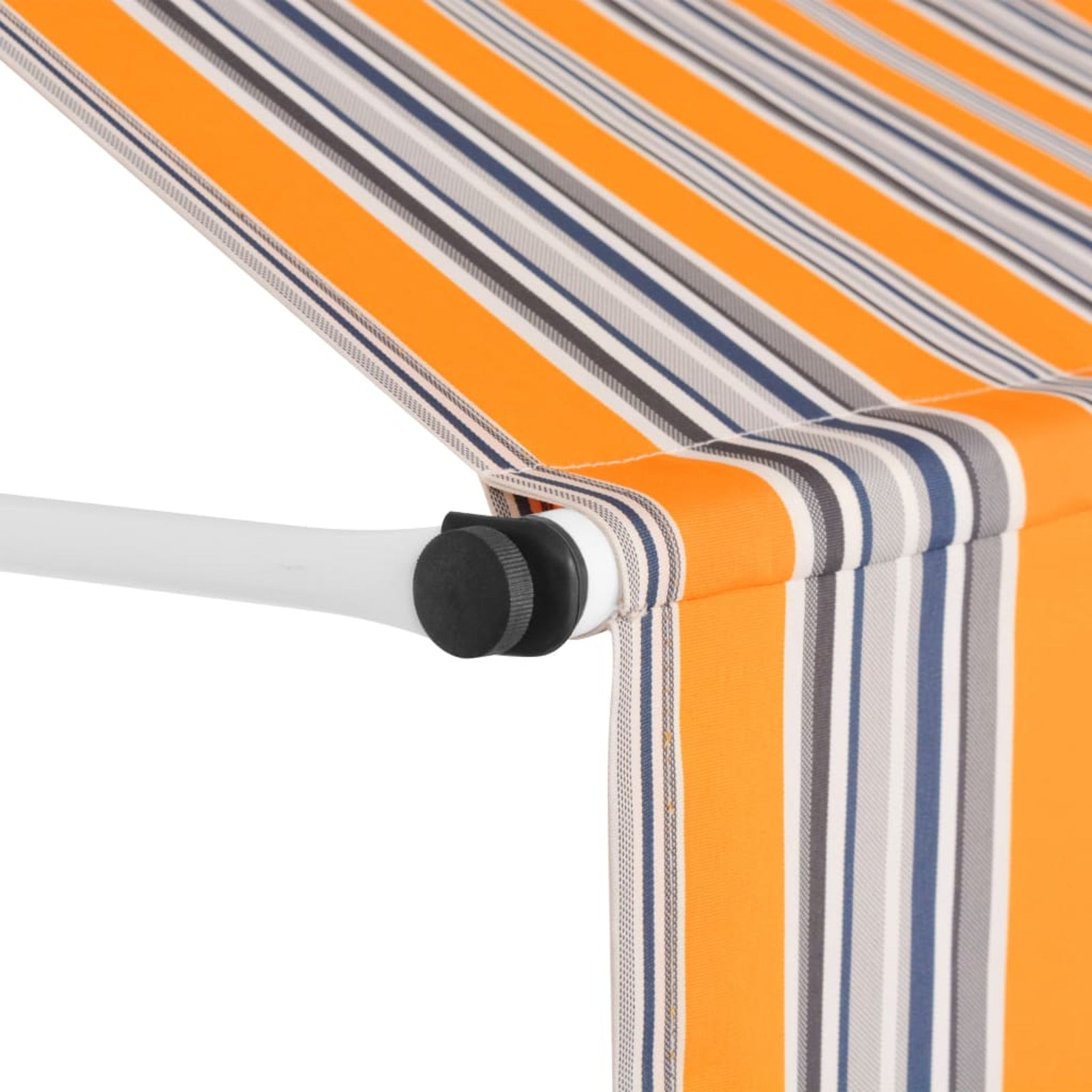 Yellow and Blue Stripes Manual Retractable Awning V420