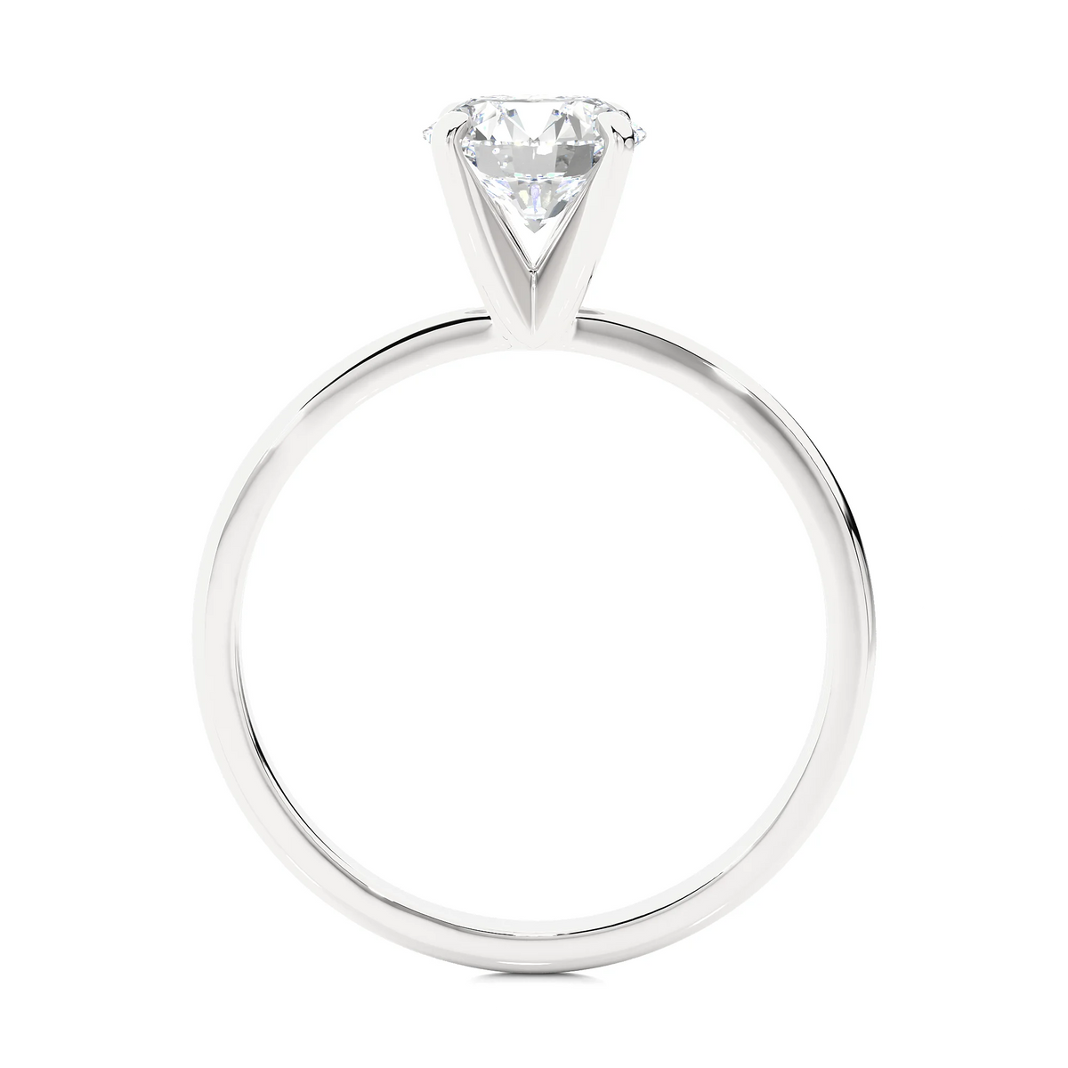 14k White Gold Lab Grown Diamond Solitaire Engagement Ring U71586