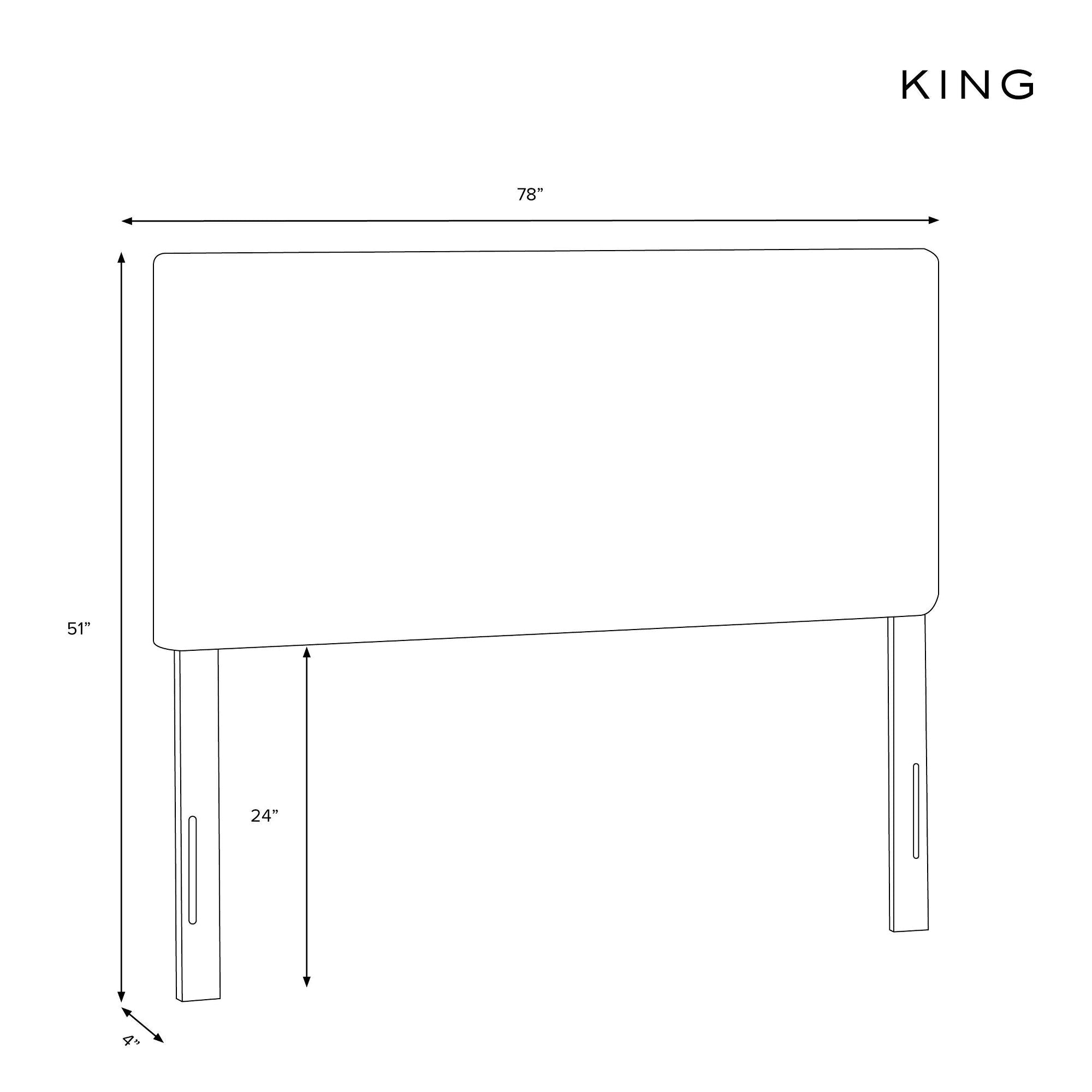 Navy Linen Box Seam Headboard T194