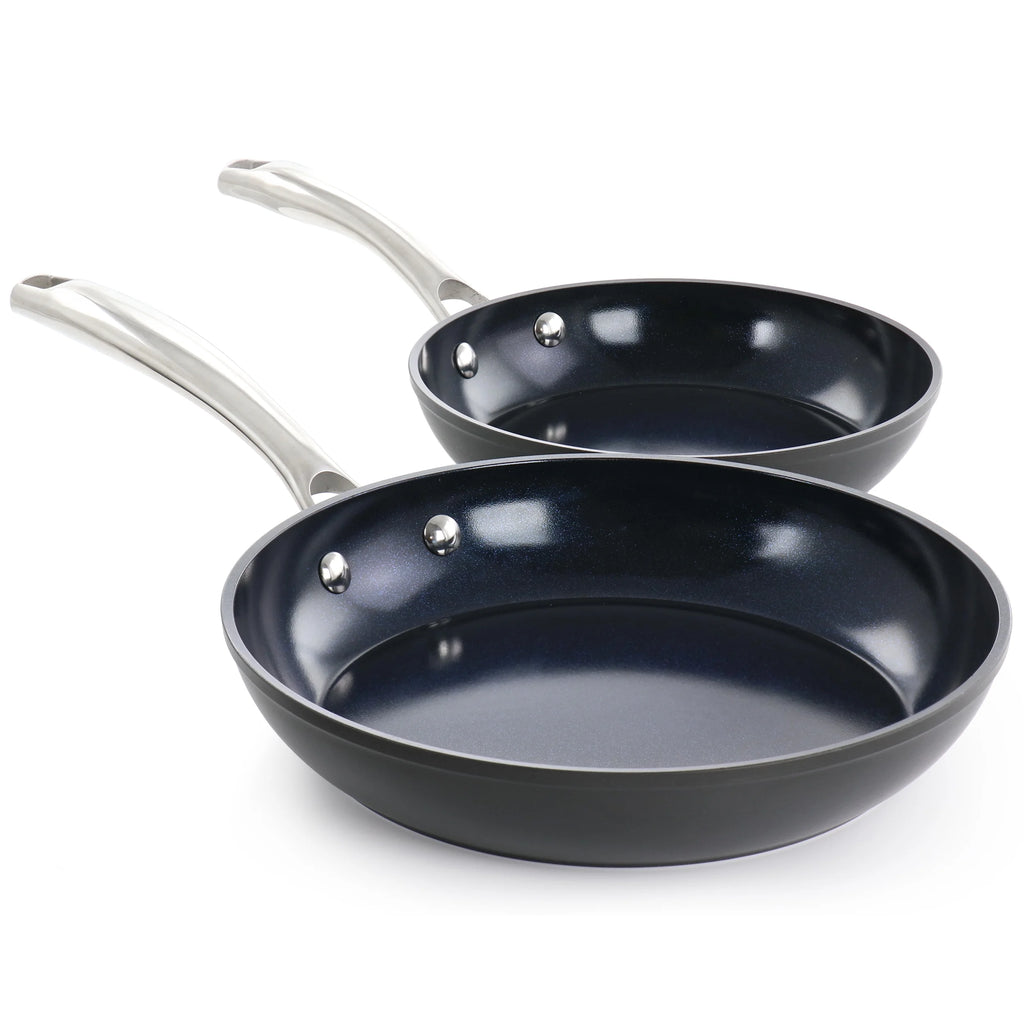 10 Piece Aluminum Ceramic Nonstick Cookware Set in Blue K397