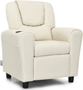 Beige PU Leather Toddler Armrest Sofa Recliner R797