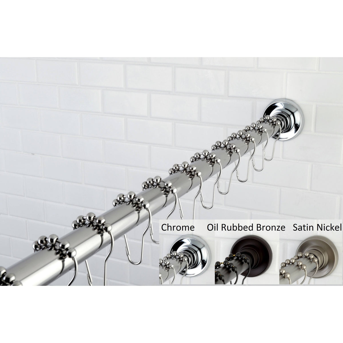 Tension Shower Rod with Hooks Oil Rubbed Bronze Y556817