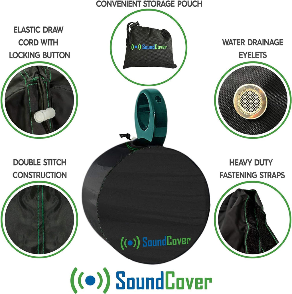 Black Marine Wakeboard Tower Pod Speaker Covers, H 7.5" x W 7.5" x D 7.5" R270491