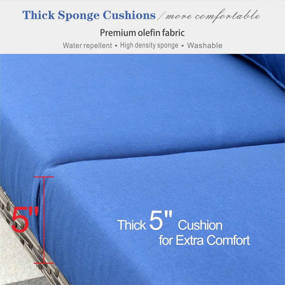 Wicker Loveseat Sofas with Cushions R1603