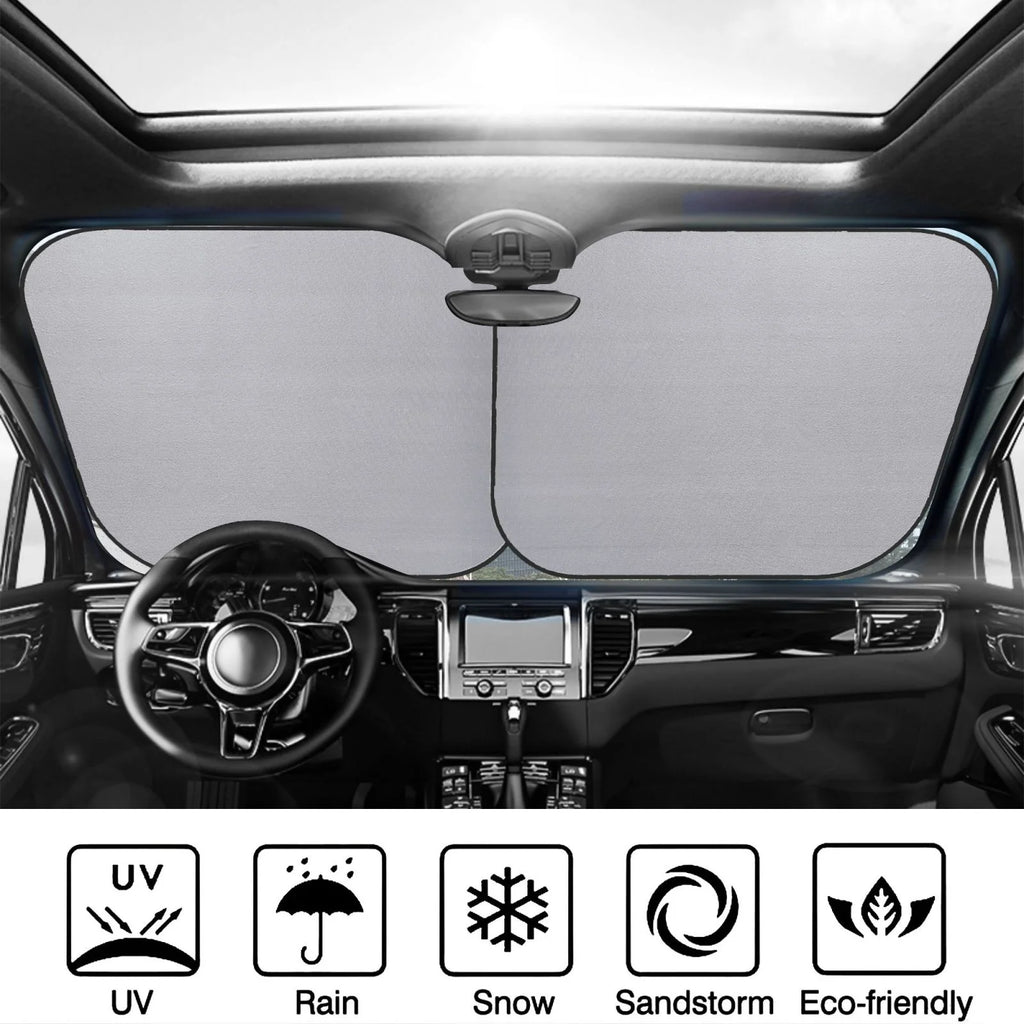 Foldable 2-Piece Car Front Window Sunshade D749949