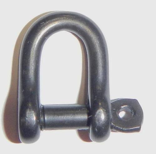 Black D Shackle with Captive Pin P1206