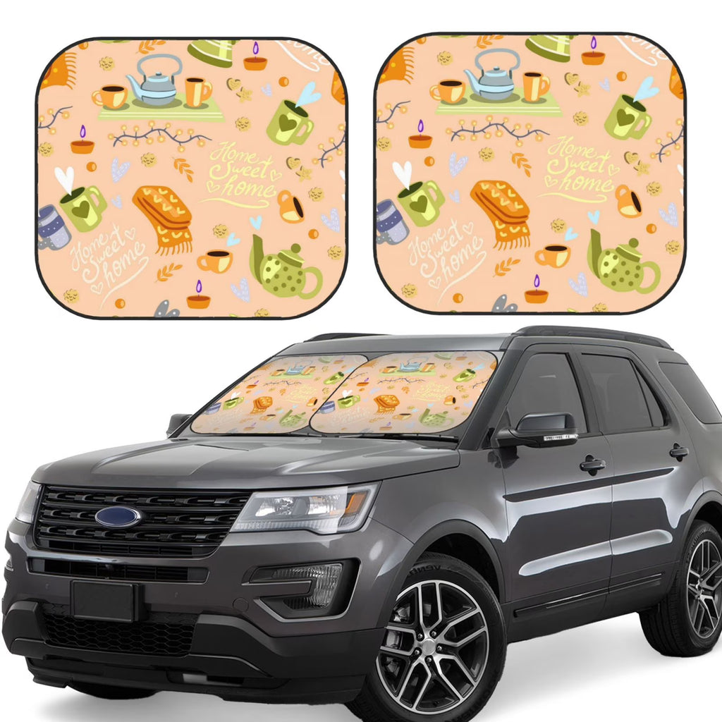 Foldable 2-Piece Car Front Window Sunshade D749949