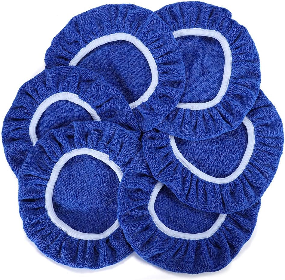 Cotton Polishing Bonnet Buffing Pad Cover for 5 to 6 Car Polisher Pack of 6Pcs Z853