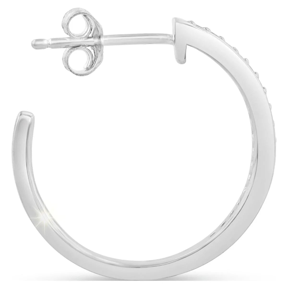 1/4 Carat Diamond Hoop Earrings 19 mm x 19 mm P5635