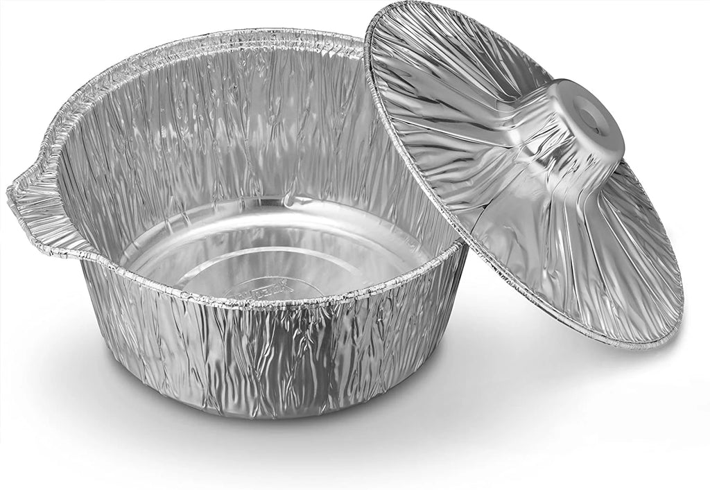 Disposable Aluminum Pot with Lid Set Medium Qty-6 K517803