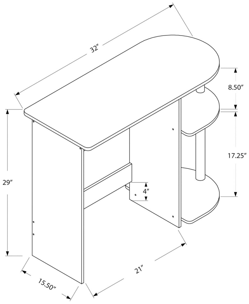Cappuccino Computer Desk H3344