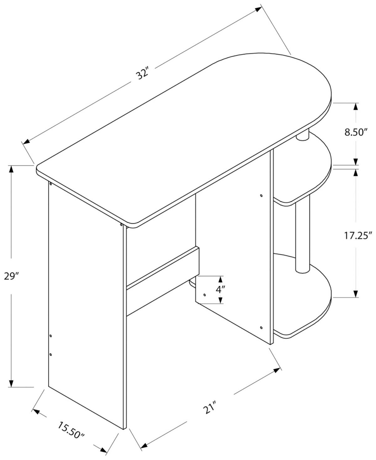 Cappuccino Computer Desk H3344