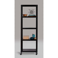 Industrial Modern Mobile 5-Shelf Bookcase Cart Black D95670