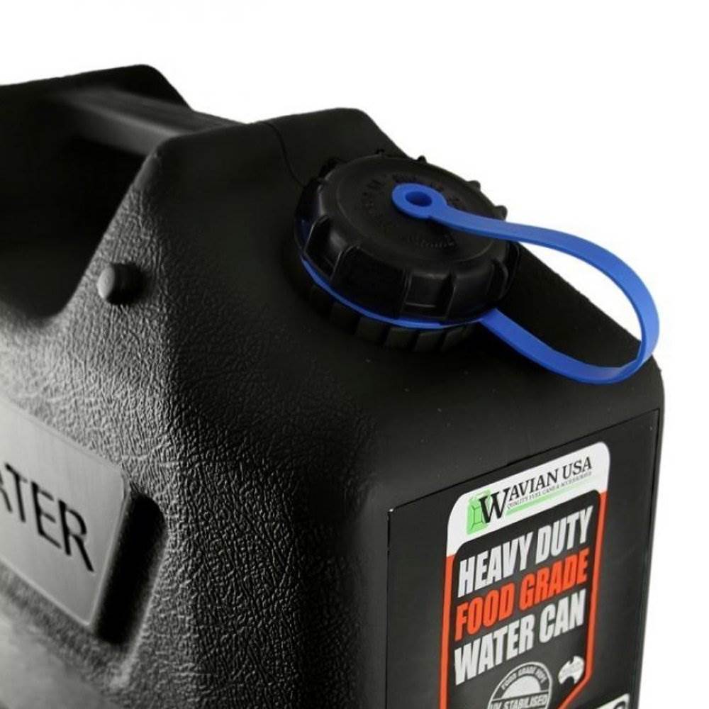 5 Gallon Plastic Water Jug Can Container with Easy Pour Spout, Black X8967