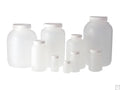 1 oz Natural HDPE Wide Mouth Round Bottles with 28-400 Neck Finish, Pack of 1650 H379101