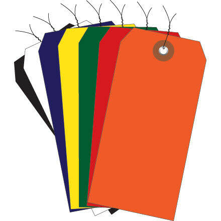 White Plastic Shipping Tags, 100/Case K728237