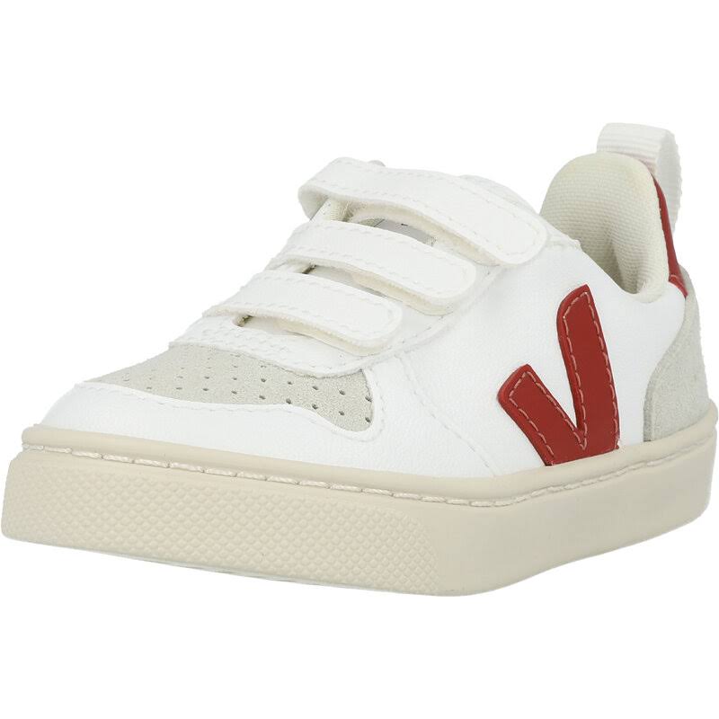 White / Red Velcro Kids Shoes J997046