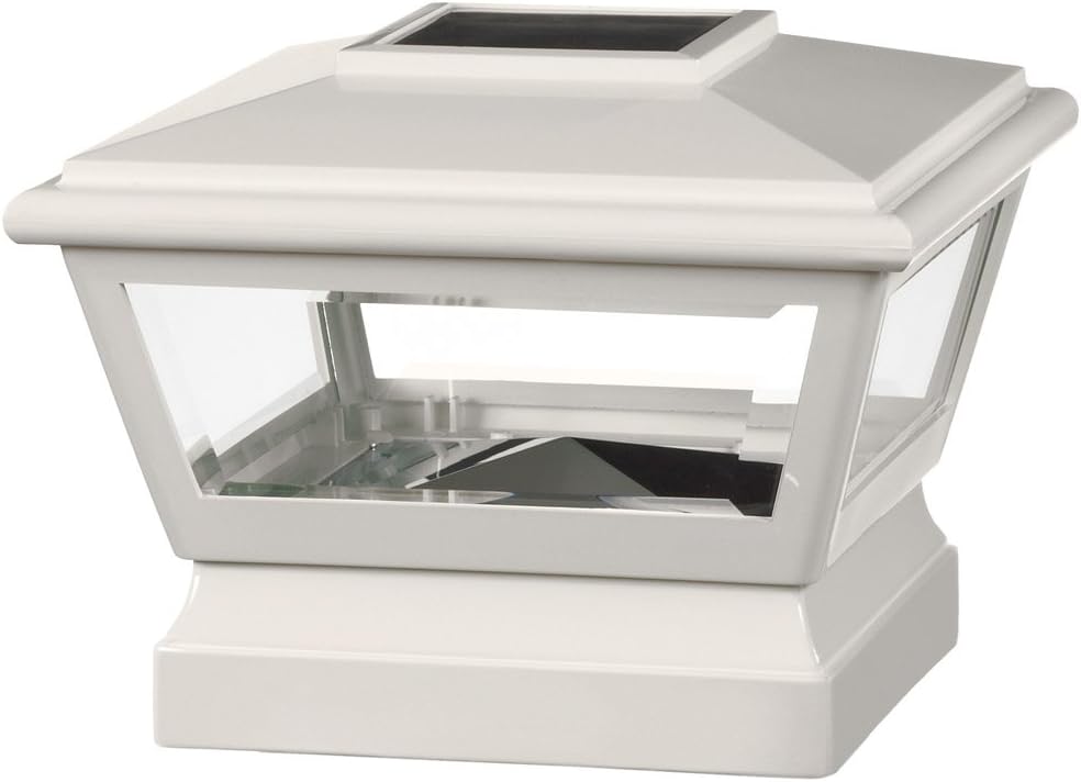 White 5 Inch x 5 Inch Solar LED Post Cap Light X492952