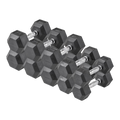 200 lb Hex Rubber Dumbbell Set X981357