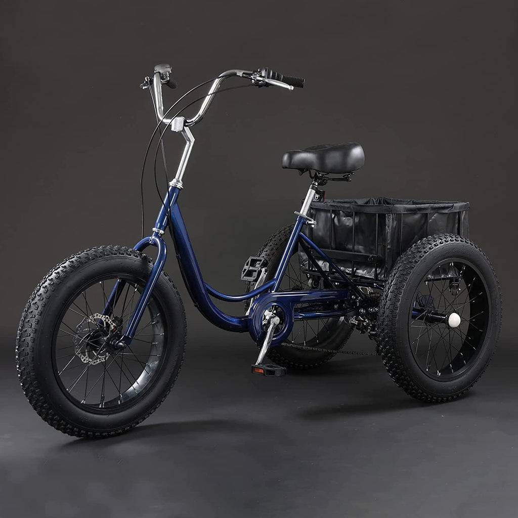 7 Speed 20 Inch 3 Wheel Adult Tricycle with Large Basket B6759