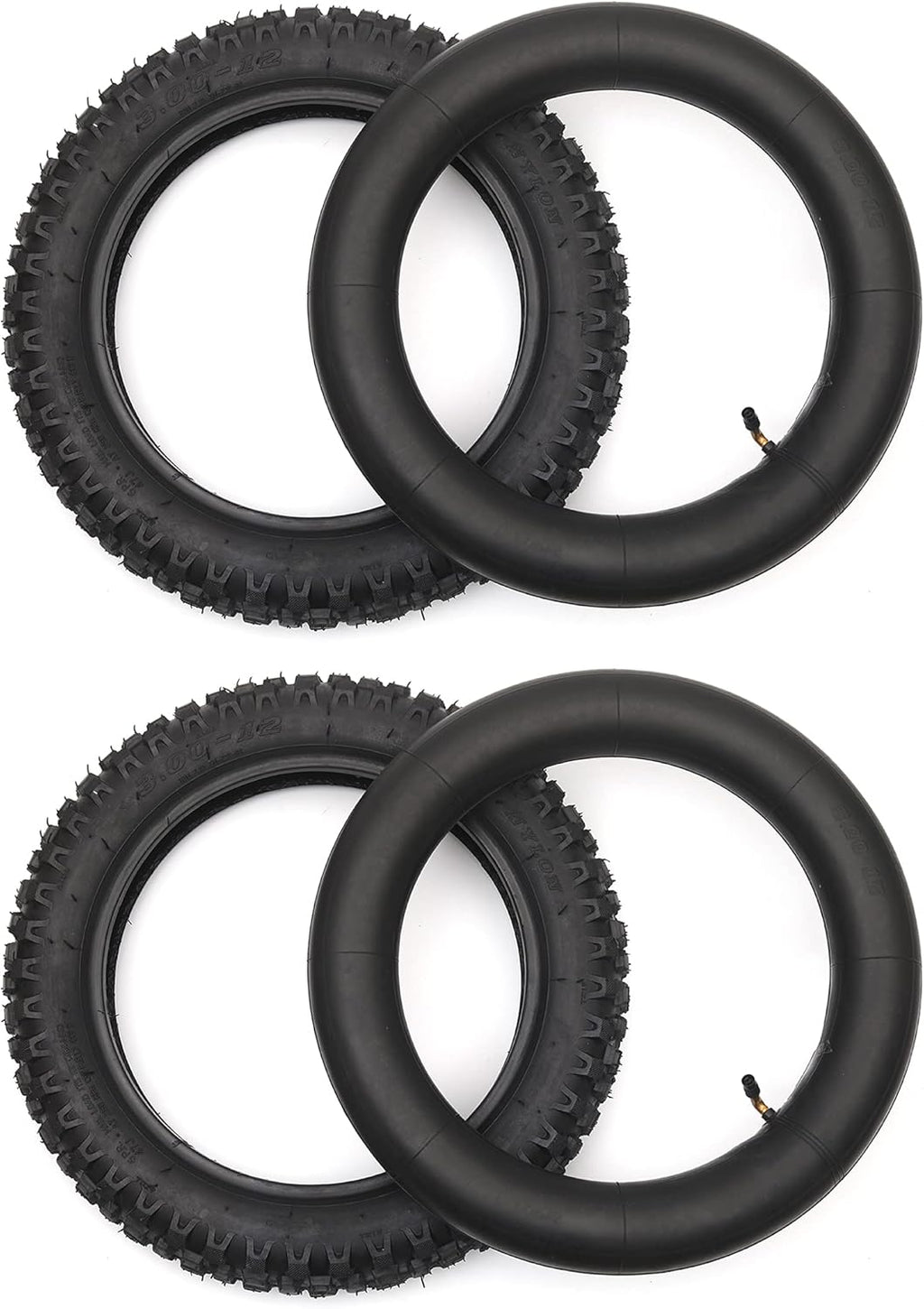 3.00-12 Knobby Motocross Bike Tire and Tube Set with TR87 Valve Stem S400011