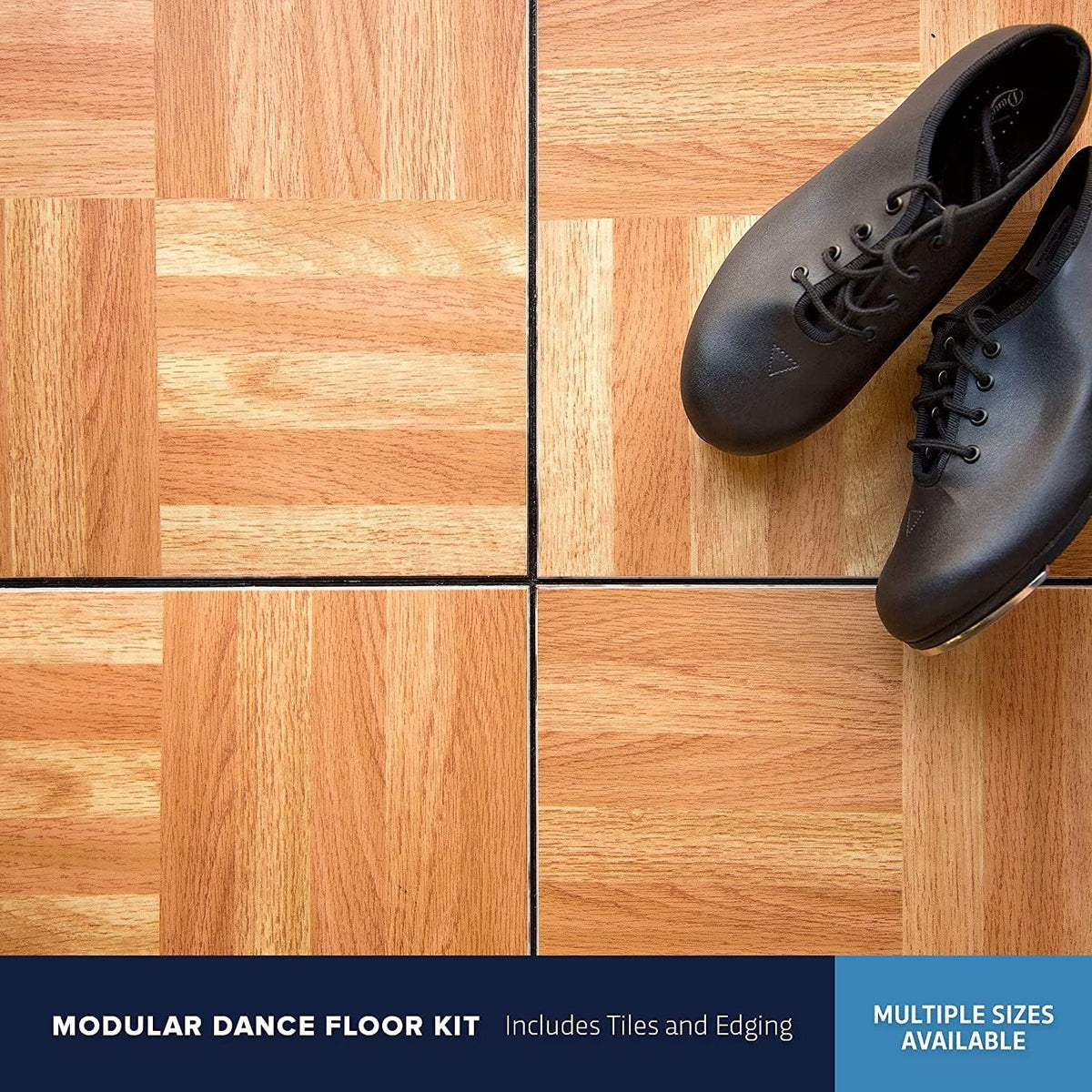9 Piece Tap Dance Studio Floor Tile Kit with Edge Pieces C317096