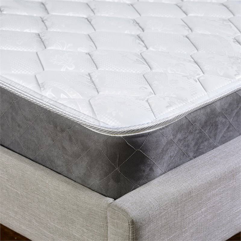 White Fabric King Tight Top Mattress W294