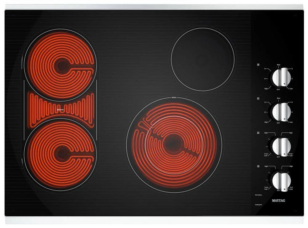 30-Inch Electric Cooktop with Reversible Grill and Griddle Stainless Steel L885