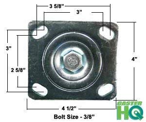 4 X 2 High Temperature Phenolic Swivel Caster Set of 4 E26067