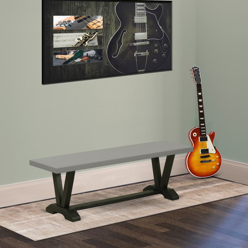 Black/Gray Wood Dining Bench J96646
