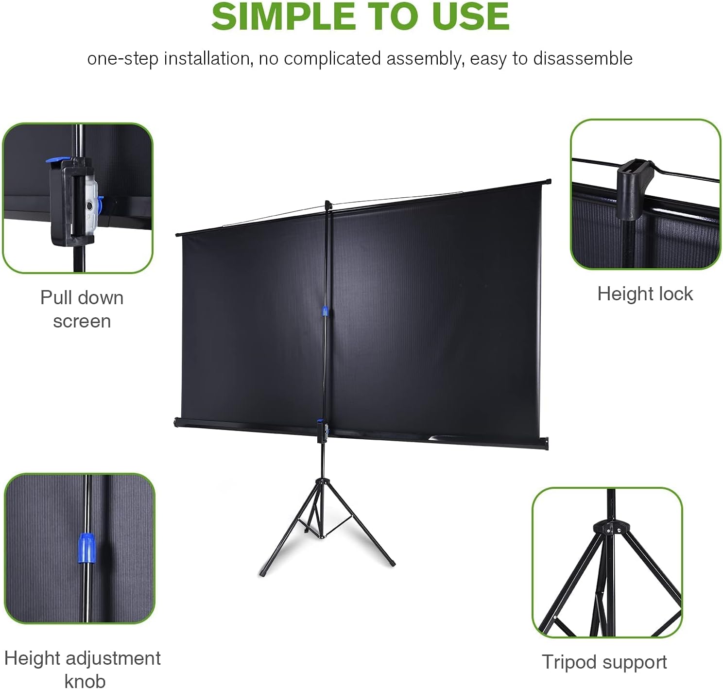100 Inch Outdoor Projector Screen with Stand N58690